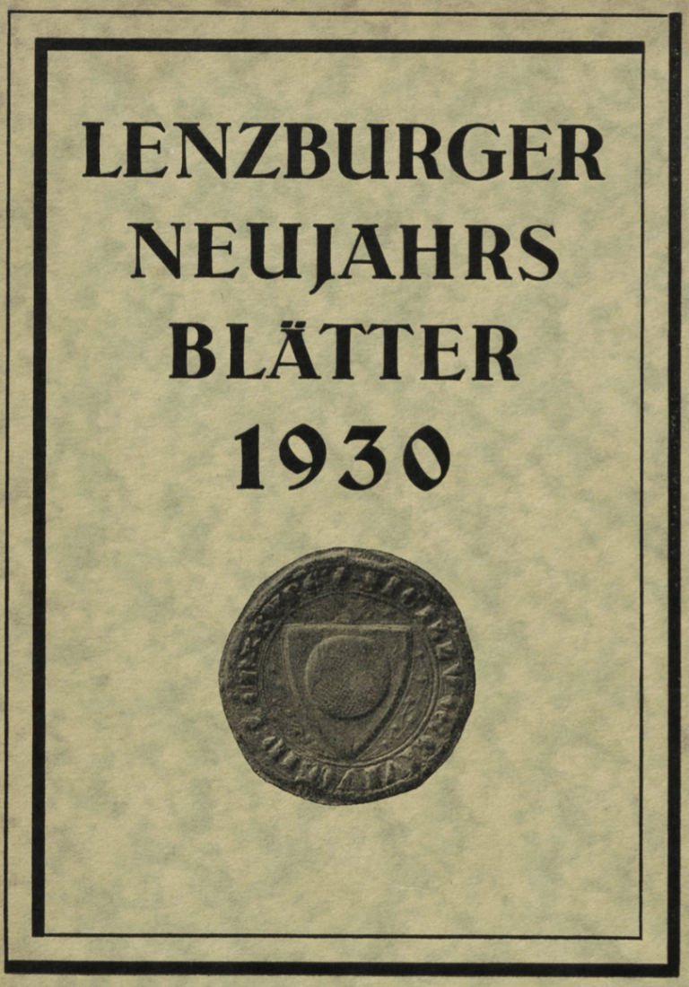 Neujahrsblatt 1930